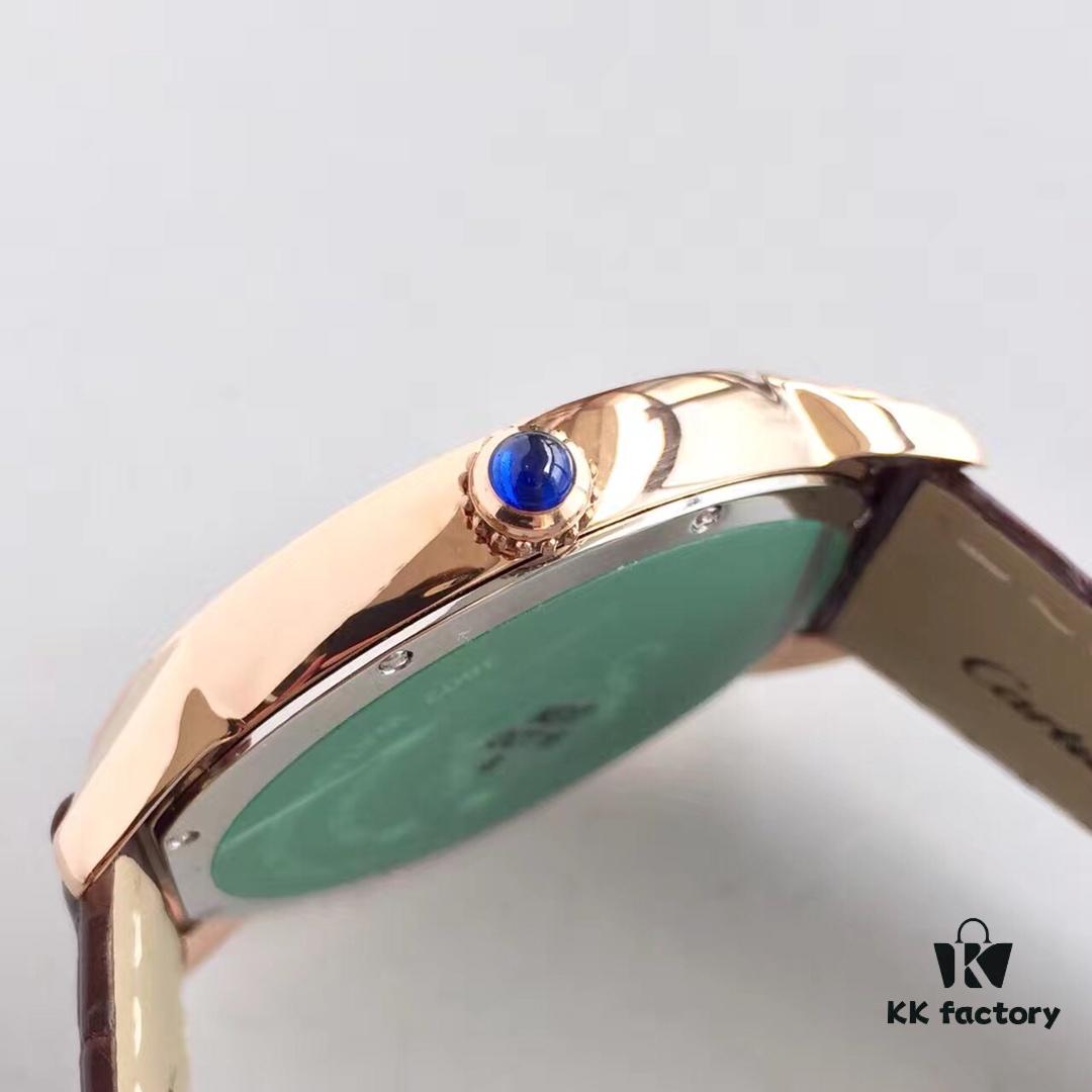 TW Taiwan Factory CARTIER Cartier London SOLO Series Men's Watch, Genuine Mould Opening, 2892 Movement, Genuine Crocodile Leather Strap