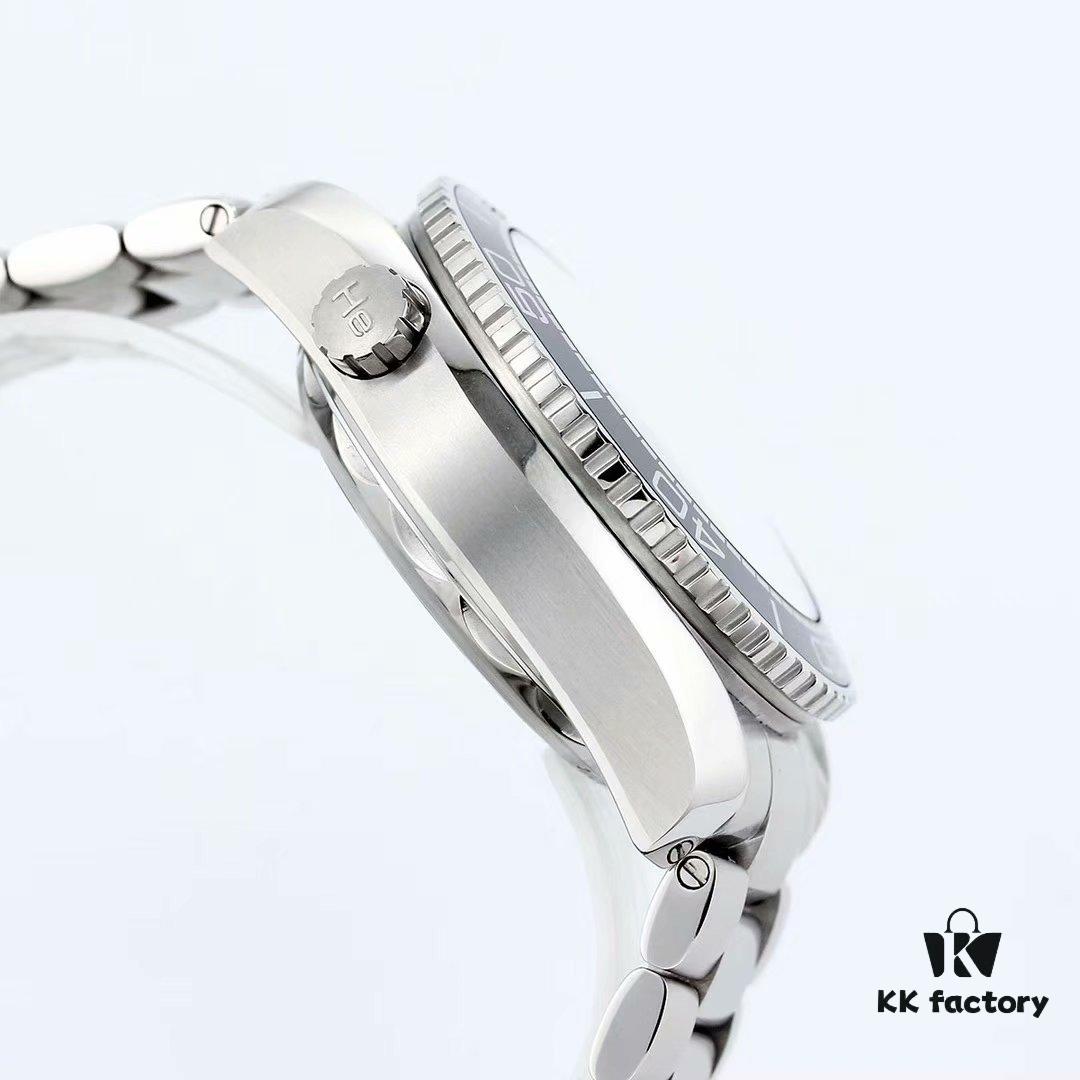 BF Fine Omega Seamaster 600m Diver Series 45.5mm Men's Automatic Chronograph with 9900 Movement, Super-Luminous, Waterproof, Compatible with Rubber and Steel Bracelets