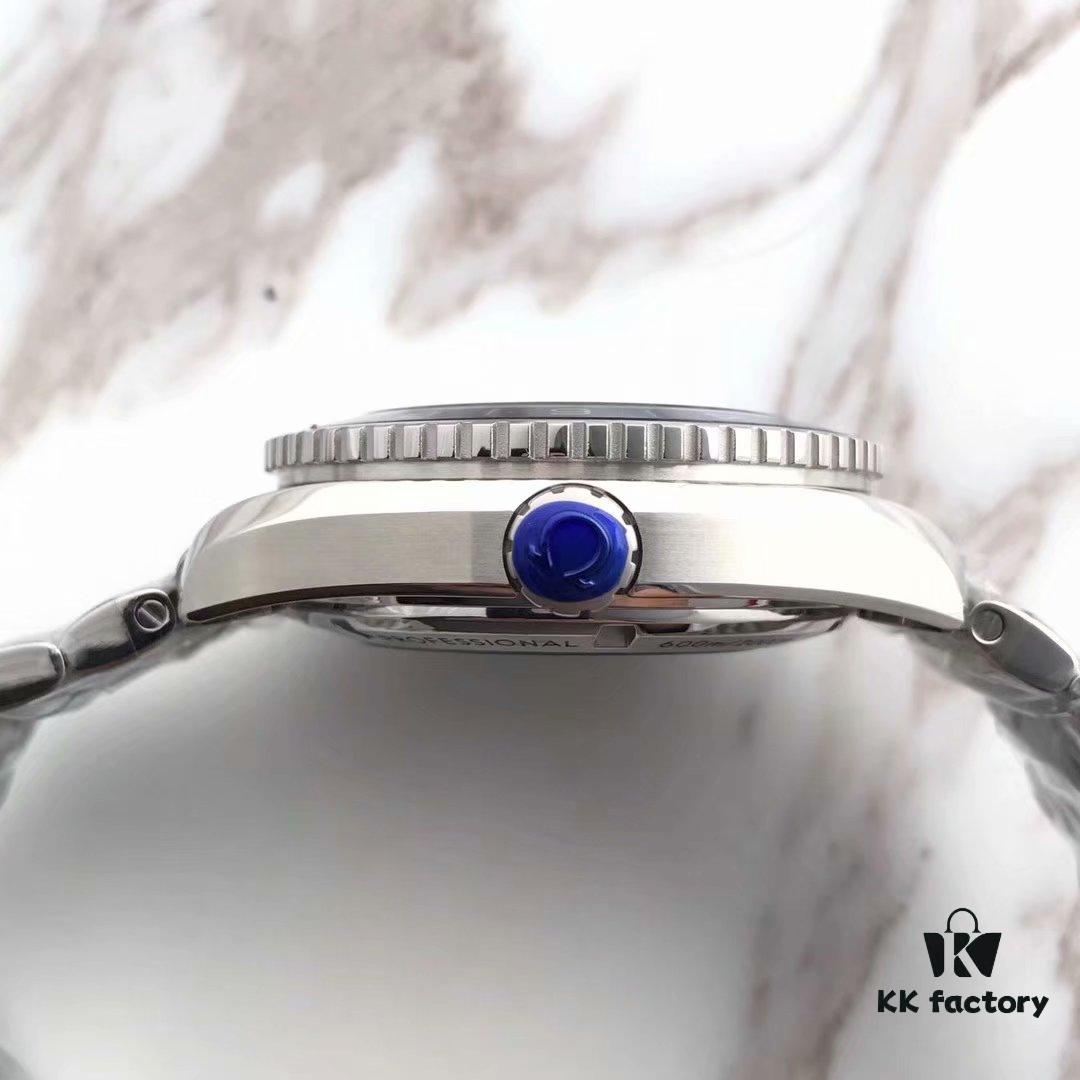 BF Fine Products Omega Seamaster 600m Series Automatic Mechanical Men's Watch with Original 4-Hand GMT 8605/8615 Movement, Sapphire Crystal, German 316L Stainless Steel, Super-Luminous, Premium Quality (Compatible with Steel and Rubber Straps)