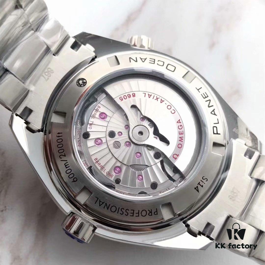 BF Fine Products Omega Seamaster 600m Series Automatic Mechanical Men's Watch with Original 4-Hand GMT 8605/8615 Movement, Sapphire Crystal, German 316L Stainless Steel, Super-Luminous, Premium Quality (Compatible with Steel and Rubber Straps)