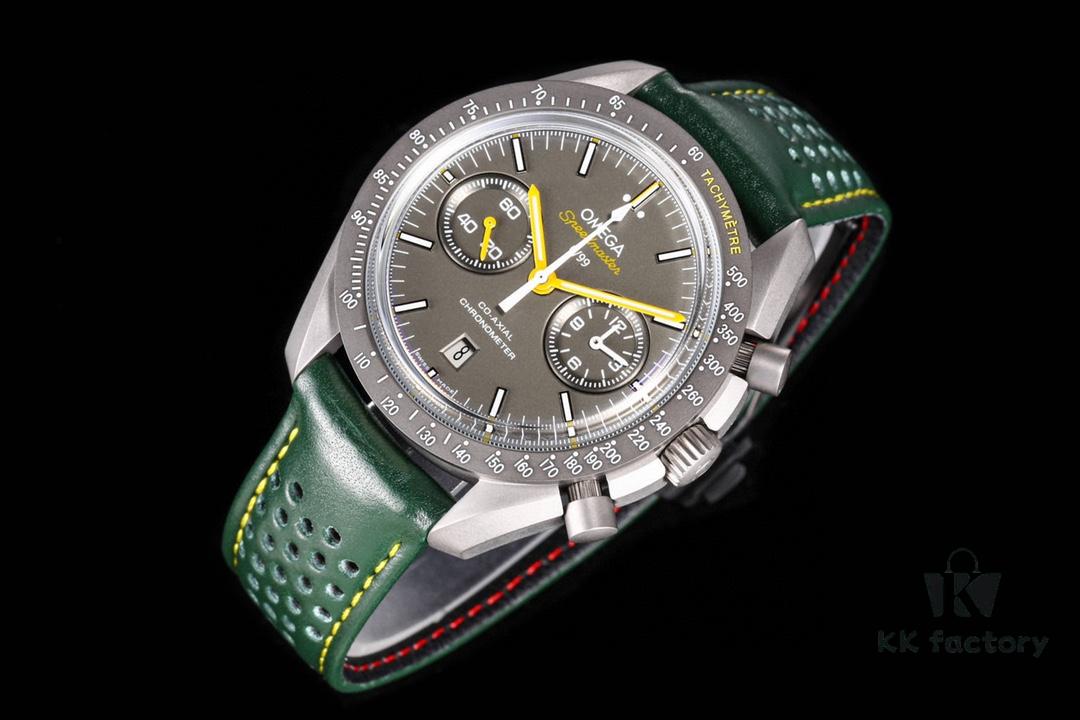 New Omega OMEGA Speedmaster Dark Side of the Moon Watch 311.92.44.51.99.001 OB2, 44.25mm Co-Axial Chronograph with Grey Ceramic Bezel and Green-Grey Dial
