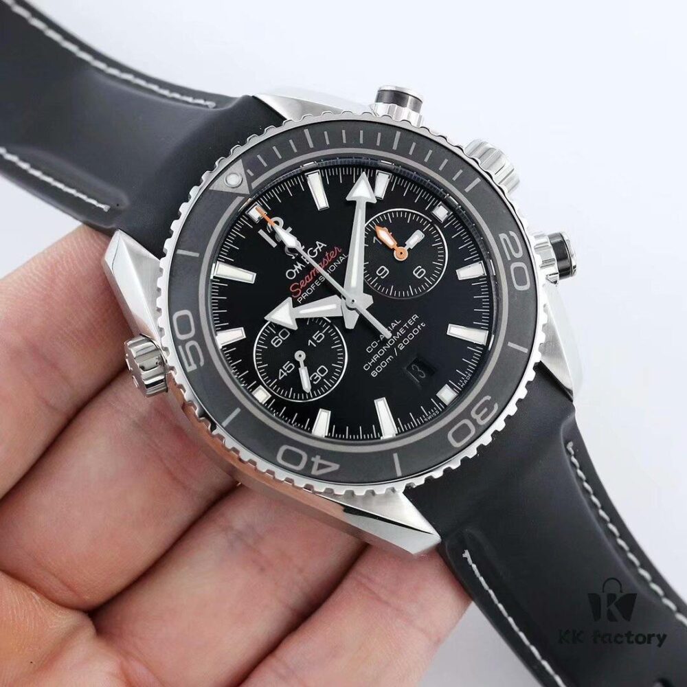 BF Fine Omega Seamaster 600m Diver Series 45.5mm Men's Automatic Chronograph with 9300 Movement, High Luminosity, Waterproof, Compatible with Rubber and Steel Bracelets