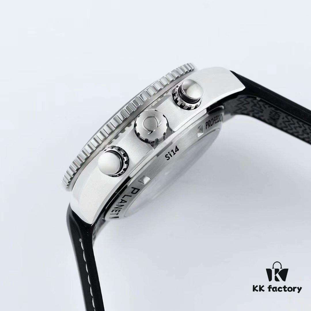 BF Fine Omega Seamaster 600m Diver Series 45.5mm Men's Automatic Chronograph with 9300 Movement, High Luminosity, Waterproof, Compatible with Rubber and Steel Bracelets