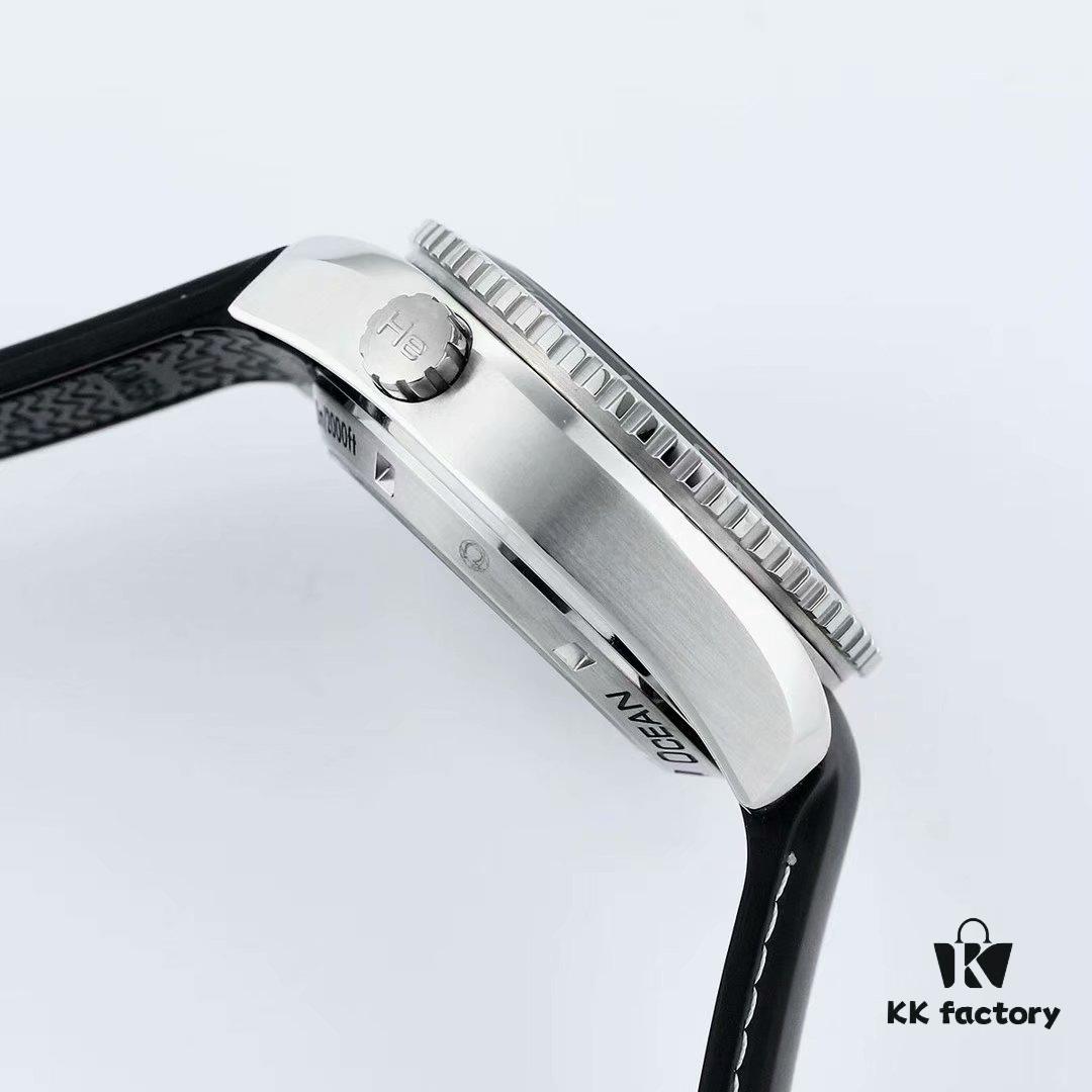 BF Fine Omega Seamaster 600m Diver Series 45.5mm Men's Automatic Chronograph with 9300 Movement, High Luminosity, Waterproof, Compatible with Rubber and Steel Bracelets