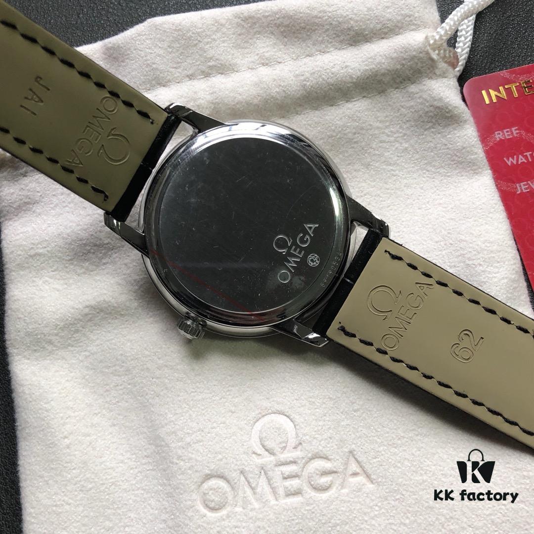 In Stock, KY's Latest Masterpiece Omega De Ville Series, 39.5mm Case, Original Mold, 12-Month Development, Authentic Dial Markings, Matching Hands, Clear Observatory Engraving on Case Back, Fitted with American Crocodile Leather Strap, Powered by Imported Stable 9015 Movement – Zero Repair Rate, Market's Best Version