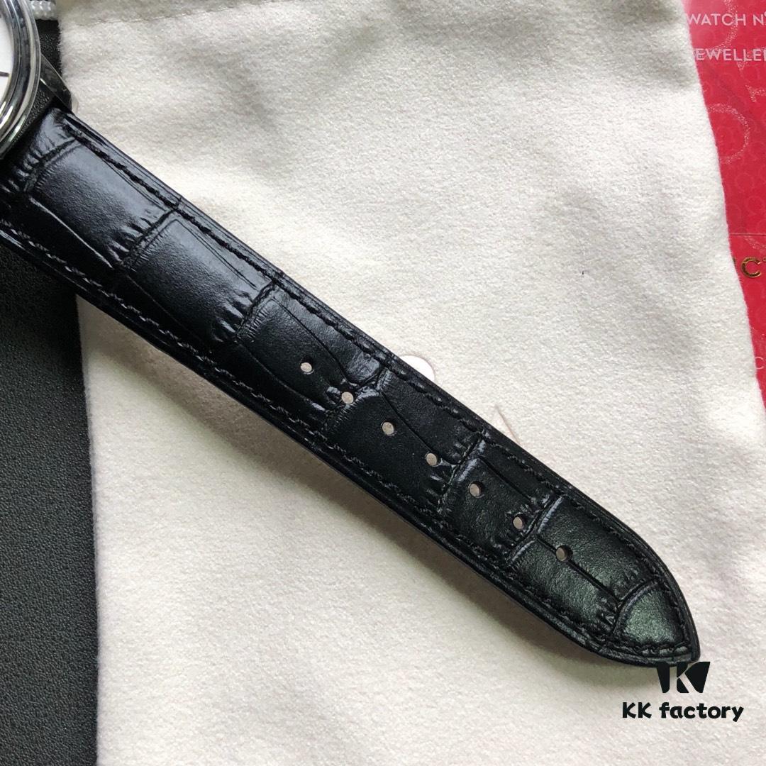 In Stock, KY's Latest Masterpiece Omega De Ville Series, 39.5mm Case, Original Mold, 12-Month Development, Authentic Dial Markings, Matching Hands, Clear Observatory Engraving on Case Back, Fitted with American Crocodile Leather Strap, Powered by Imported Stable 9015 Movement – Zero Repair Rate, Market's Best Version