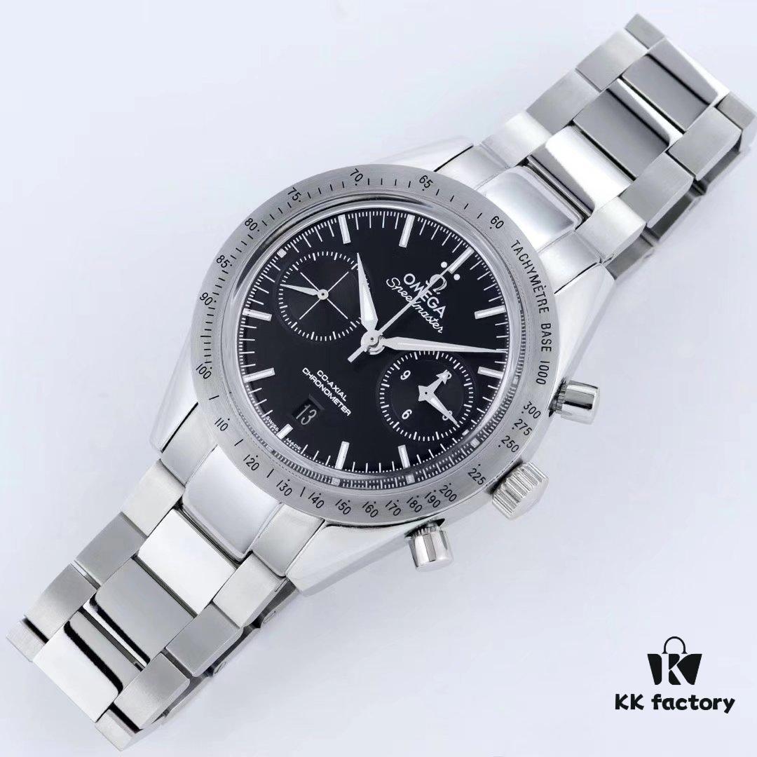BF Fine Omega Speedmaster Series Chronograph Automatic Mechanical Men's Watch 9300 Automatic Movement Double Domed Crystal Strong Luminous Super Waterproof 42mm Diameter Perfect Replica Flawless Design