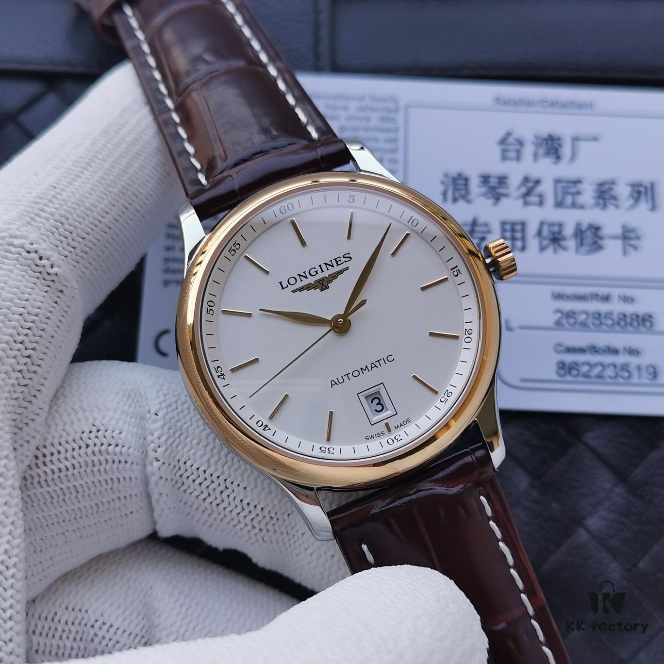 Taiwan Factory [Artisan Premium] Longines Master Calendar Six Position Series, Original Mold Development, 100% Interchangeable with Genuine Parts, 38.5mm Ultra-Thin Automatic Watch with Sapphire Crystal and Modified 2892 L619/888 Movement