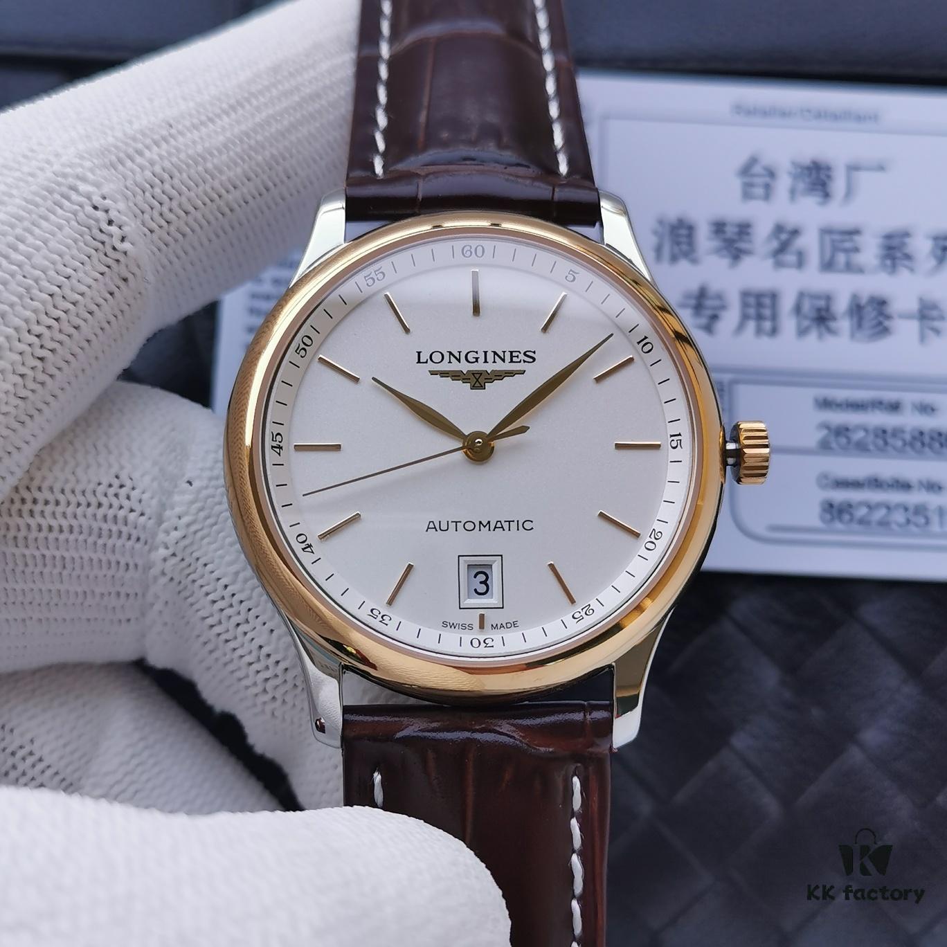 Taiwan Factory [Artisan Premium] Longines Master Calendar Six Position Series, Original Mold Development, 100% Interchangeable with Genuine Parts, 38.5mm Ultra-Thin Automatic Watch with Sapphire Crystal and Modified 2892 L619/888 Movement