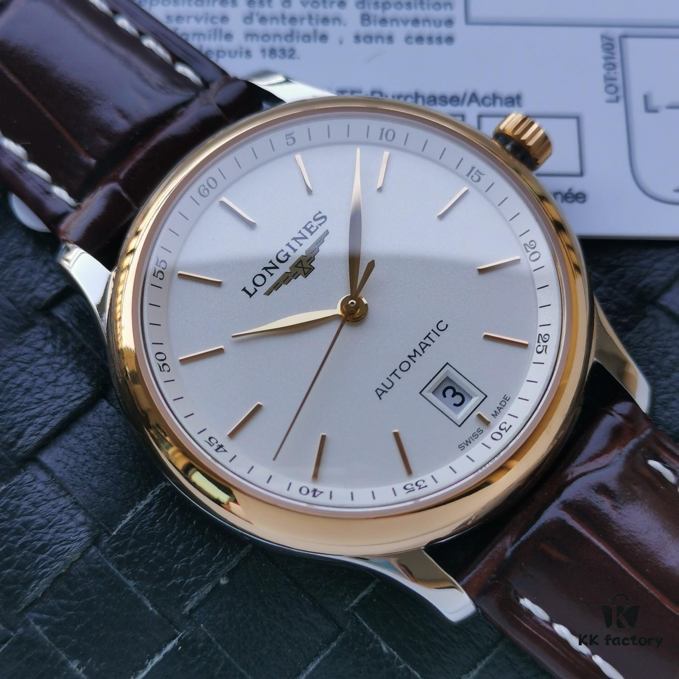 Taiwan Factory [Artisan Premium] Longines Master Calendar Six Position Series, Original Mold Development, 100% Interchangeable with Genuine Parts, 38.5mm Ultra-Thin Automatic Watch with Sapphire Crystal and Modified 2892 L619/888 Movement