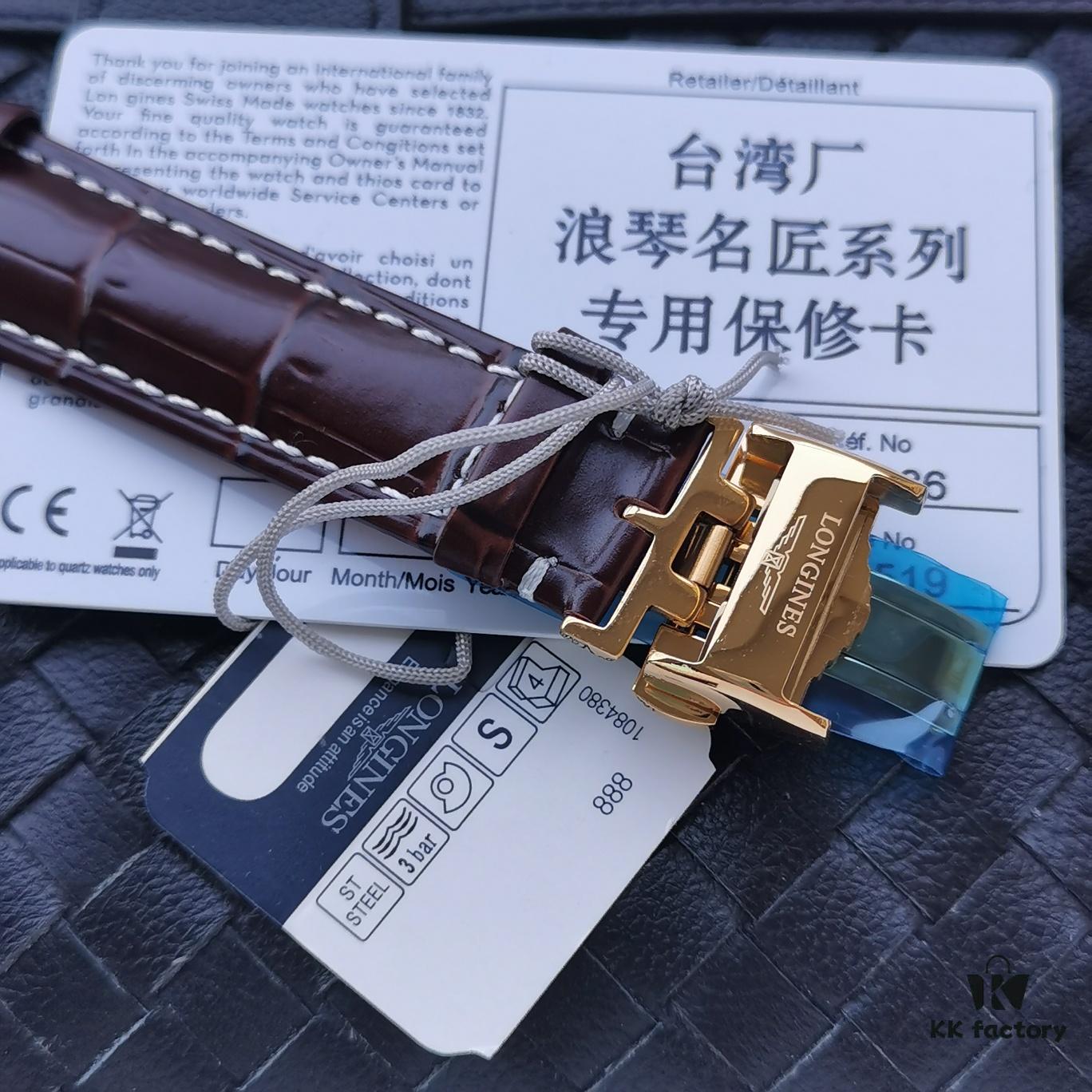 Taiwan Factory [Artisan Premium] Longines Master Calendar Six Position Series, Original Mold Development, 100% Interchangeable with Genuine Parts, 38.5mm Ultra-Thin Automatic Watch with Sapphire Crystal and Modified 2892 L619/888 Movement