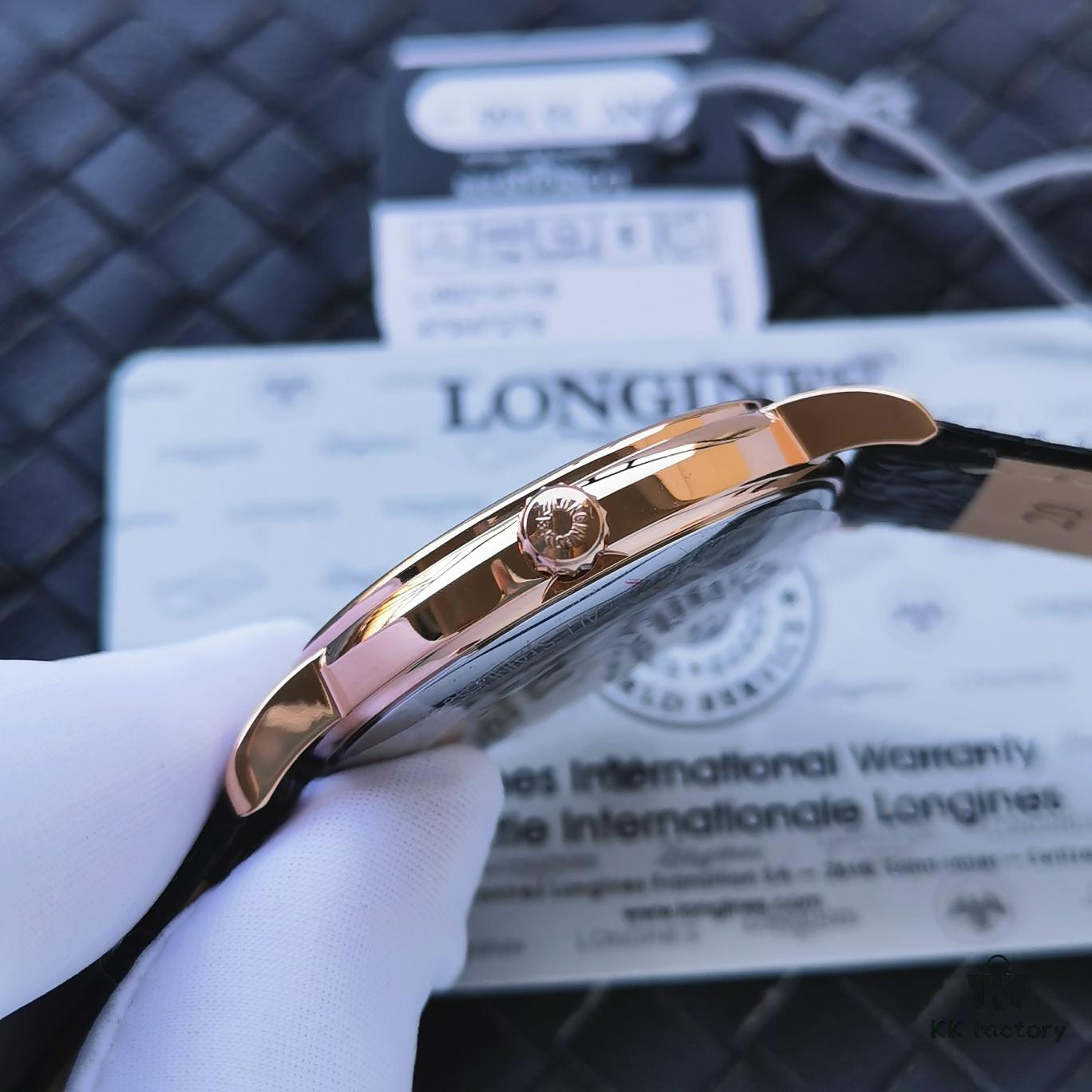 King Year (KY) Production - Longines Elegant Collection, 38.5mm Case, Cal.L619 Ultra-Thin Automatic Movement, Double-Sided Sapphire Crystal, 316L Stainless Steel Bracelet