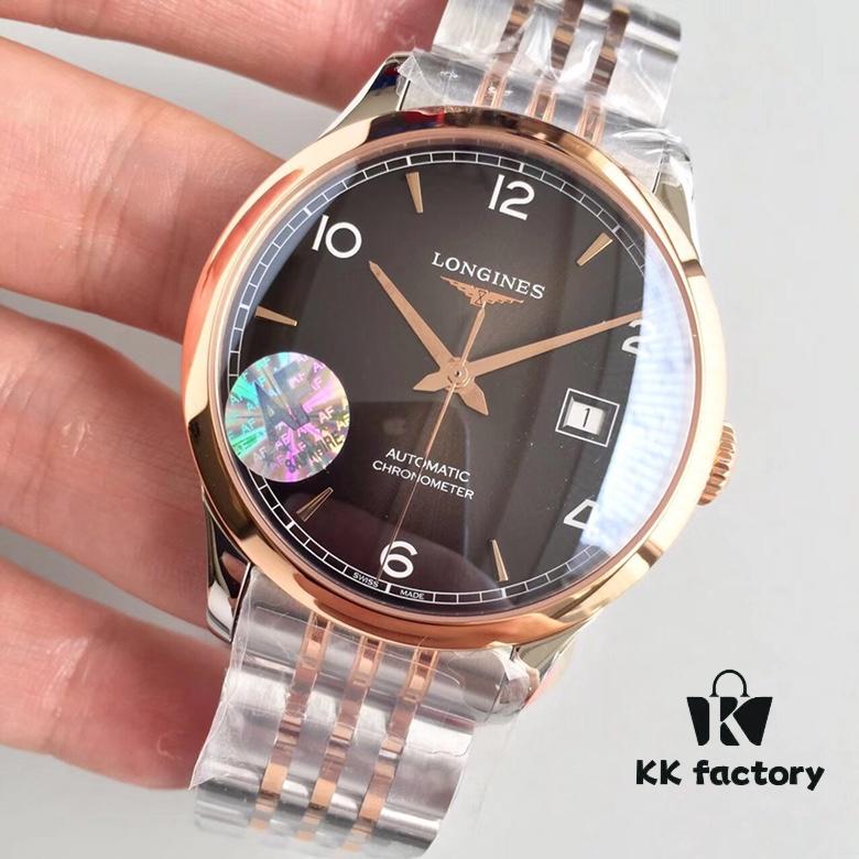 A.Factory (AF) - Longines Master Collection Record Series Automatic Mechanical Watch, 40mm Stainless Steel Case with Sapphire Crystal, Top-Quality Replica Crafted to Swiss Standards