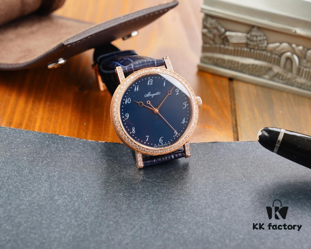 Breguet Classique Series 5177 Blue 'Grand Feu' Enamel Dial Watch