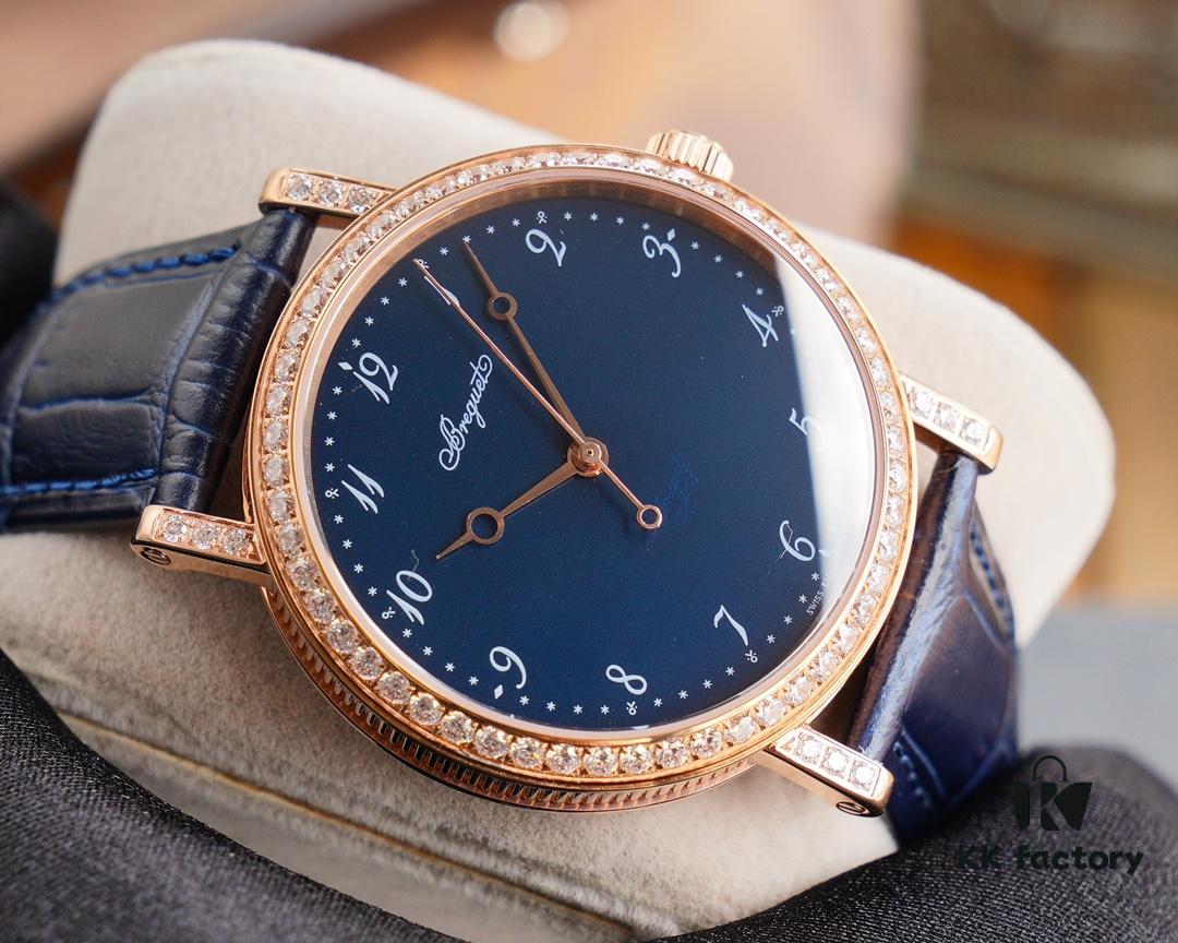 Breguet Classique Series 5177 Blue 'Grand Feu' Enamel Dial Watch