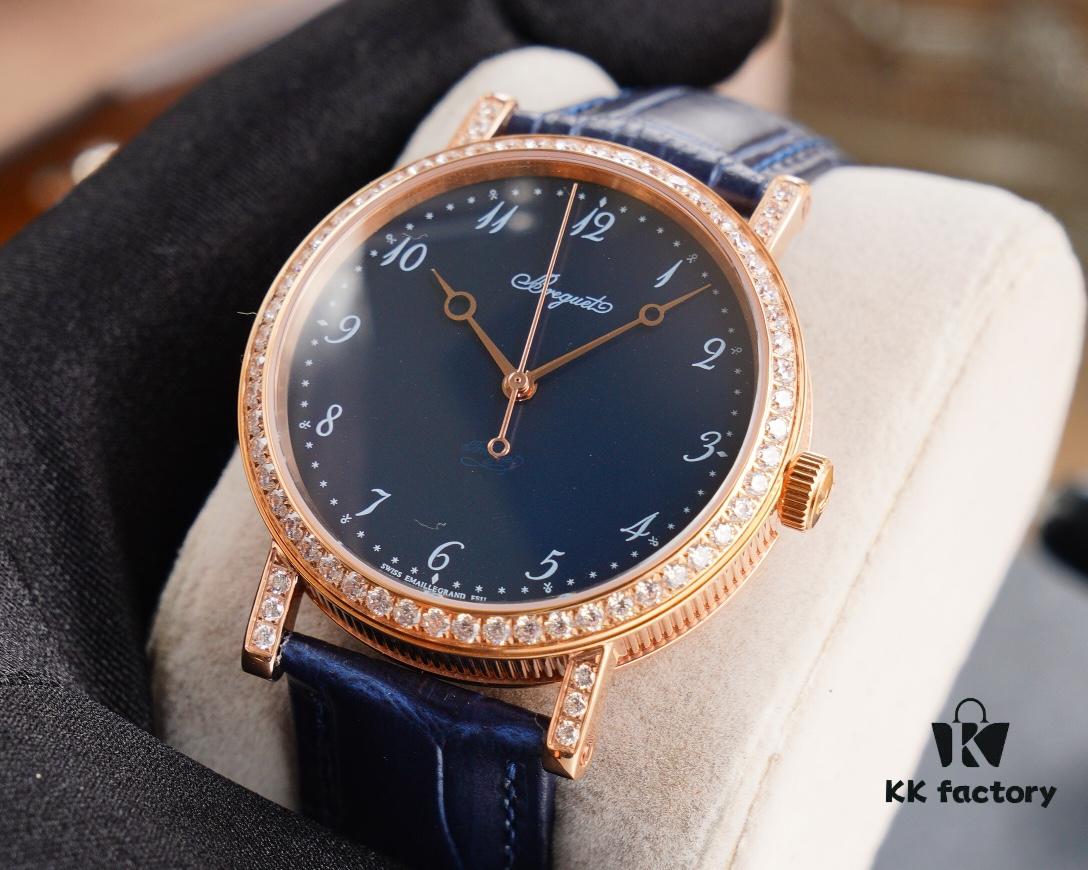 Breguet Classique Series 5177 Blue 'Grand Feu' Enamel Dial Watch