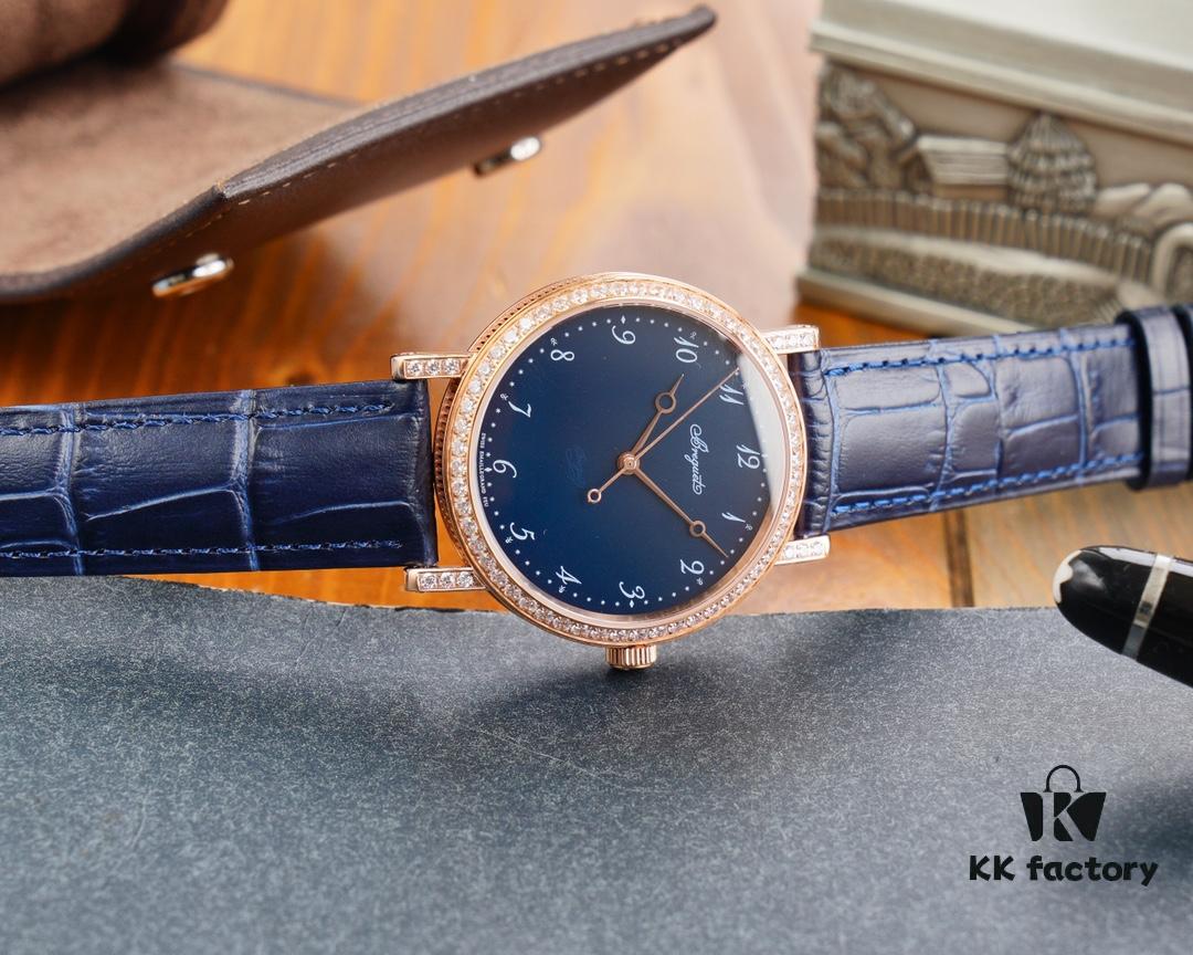 Breguet Classique Series 5177 Blue 'Grand Feu' Enamel Dial Watch