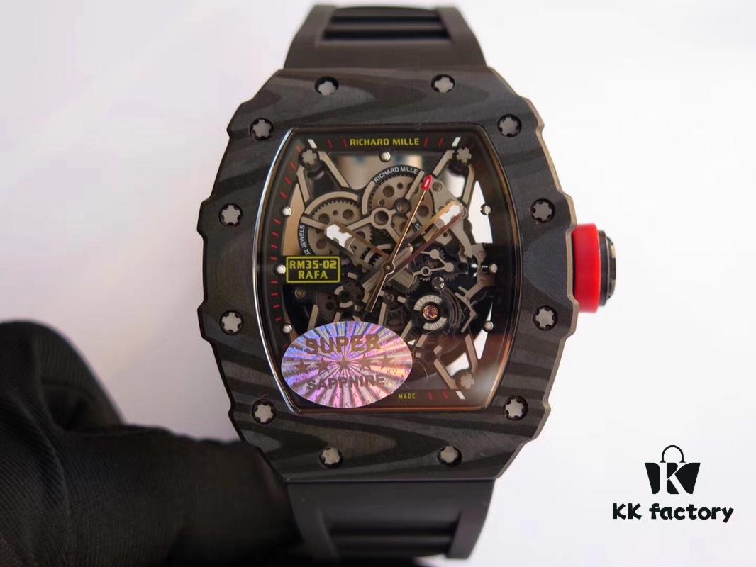KV🌟RM35-02 Series (V2) Upgraded Version🌟 Richard Mille RM35-02 Carbon Fiber Edition