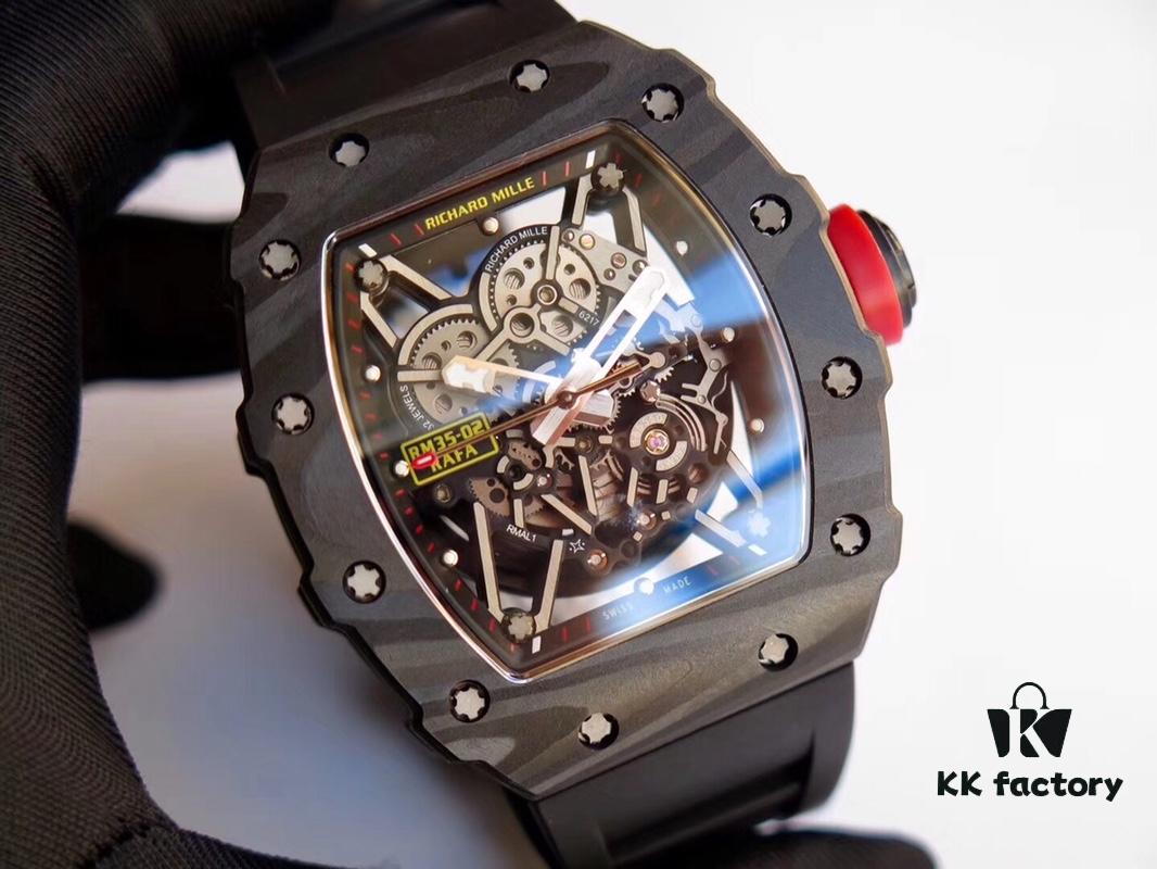 KV🌟RM35-02 Series (V2) Upgraded Version🌟 Richard Mille RM35-02 Carbon Fiber Edition