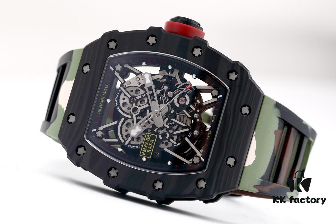 KV Taiwan Factory🔥Richard Mille RM-035 Carbon Fiber 'Camouflage' Series - Ultimate Replica Edition