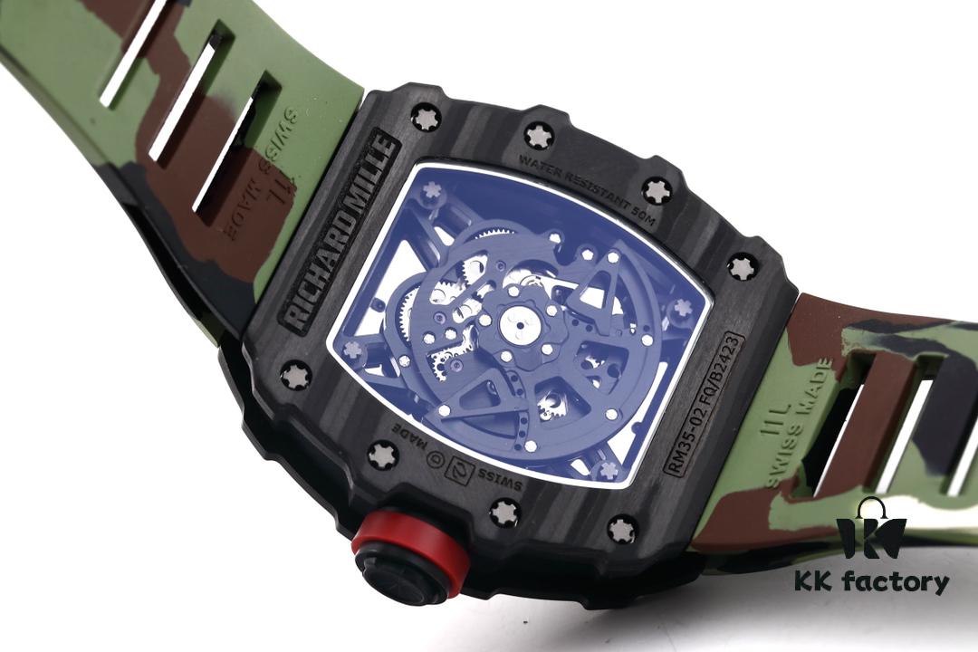KV Taiwan Factory🔥Richard Mille RM-035 Carbon Fiber 'Camouflage' Series - Ultimate Replica Edition