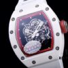 KV Taiwan Factory's Latest Masterpiece! Richard Mill RM055 White Ceramic with White Rubber Strap New Arrival!