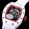 KV Taiwan Factory's Latest Masterpiece! Richard Mill RM055 White Ceramic with White Rubber Strap New Arrival!