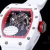KV Taiwan Factory's Latest Masterpiece! Richard Mill RM055 White Ceramic with White Rubber Strap New Arrival!