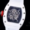KV Taiwan Factory's Latest Masterpiece! Richard Mill RM055 White Ceramic with White Rubber Strap New Arrival!