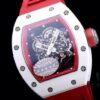 KV Taiwan Factory's Latest Masterpiece! Richard Mill RM055 White Ceramic Case with White/Red Rubber Strap New Arrival!