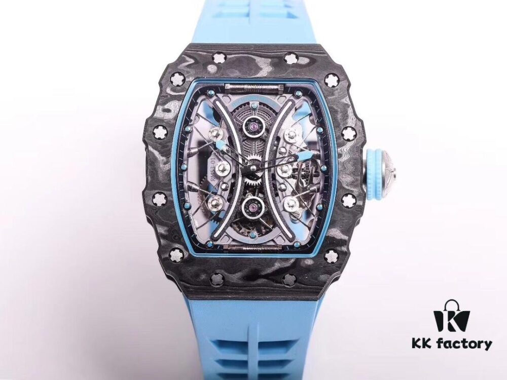 JB Richard Mille RM53-01 Upgraded Version Men's Watch - Carbon Fiber Case with Genuine Tourbillon Movement