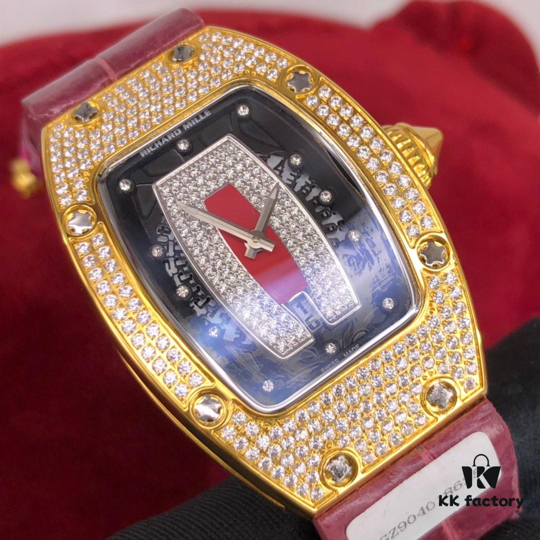 Women's Richard Miller Red Lip Watch with 24K Gold Plating