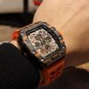 Richard Mille RM11-03 Elevated to Artistic Excellence, Premium Carbon Fiber Case with Grand Date, Chronograph, Flyback/Reverse Jump Multi-Function Automatic Movement, Imported Rubber Strap with Original Folding Clasp, 50x40mm – Exemplifying Richard Mill's Luxury and Timeless Heritage