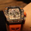 Richard Mille RM11-03 Elevated to Artistic Excellence, Premium Carbon Fiber Case with Grand Date, Chronograph, Flyback/Reverse Jump Multi-Function Automatic Movement, Imported Rubber Strap with Original Folding Clasp, 50x40mm – Exemplifying Richard Mill's Luxury and Timeless Heritage