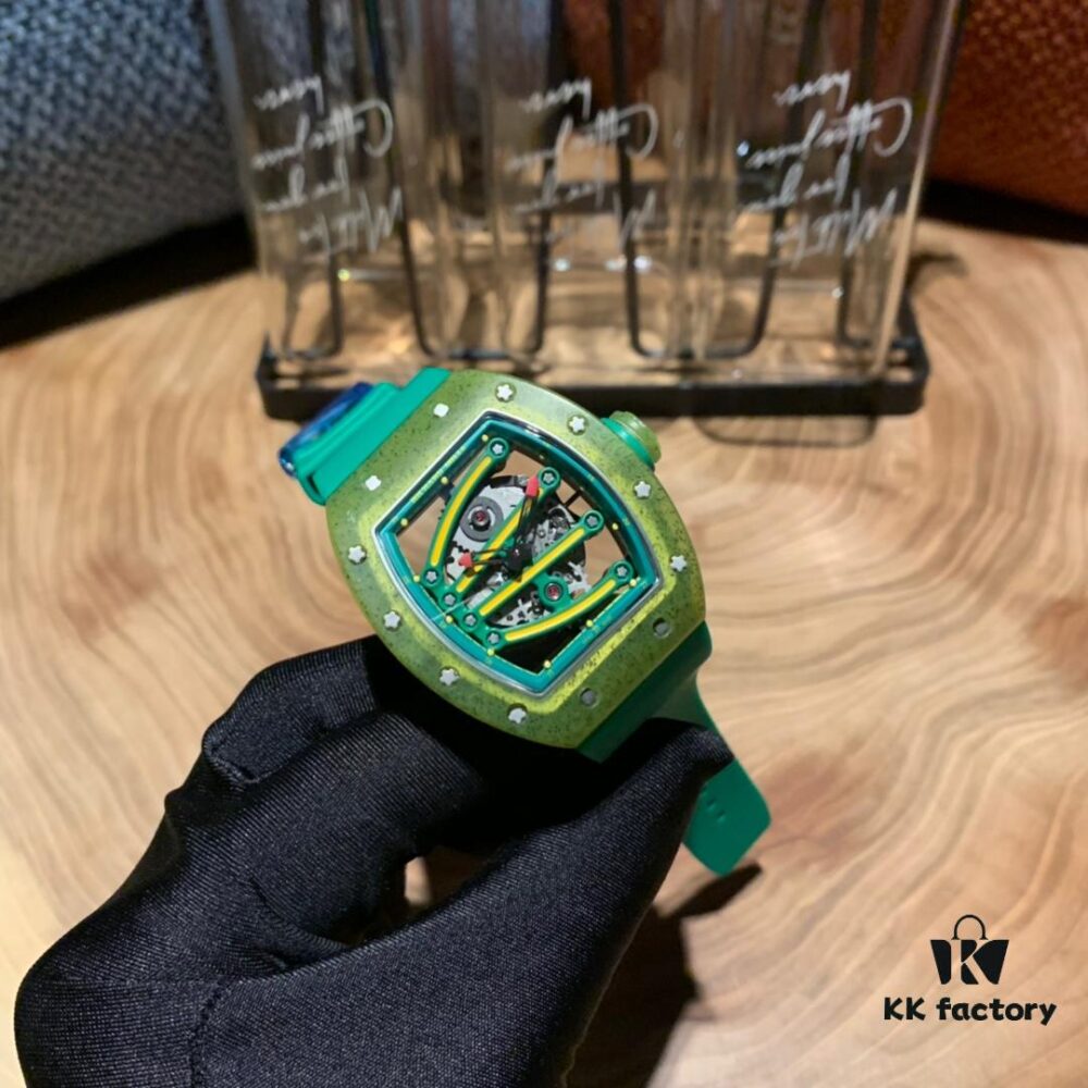 Richard Mille RM59-01 in Imported Green-Yellow Special Polymer, Skeleton Automatic Movement with Mineral Tempered Glass