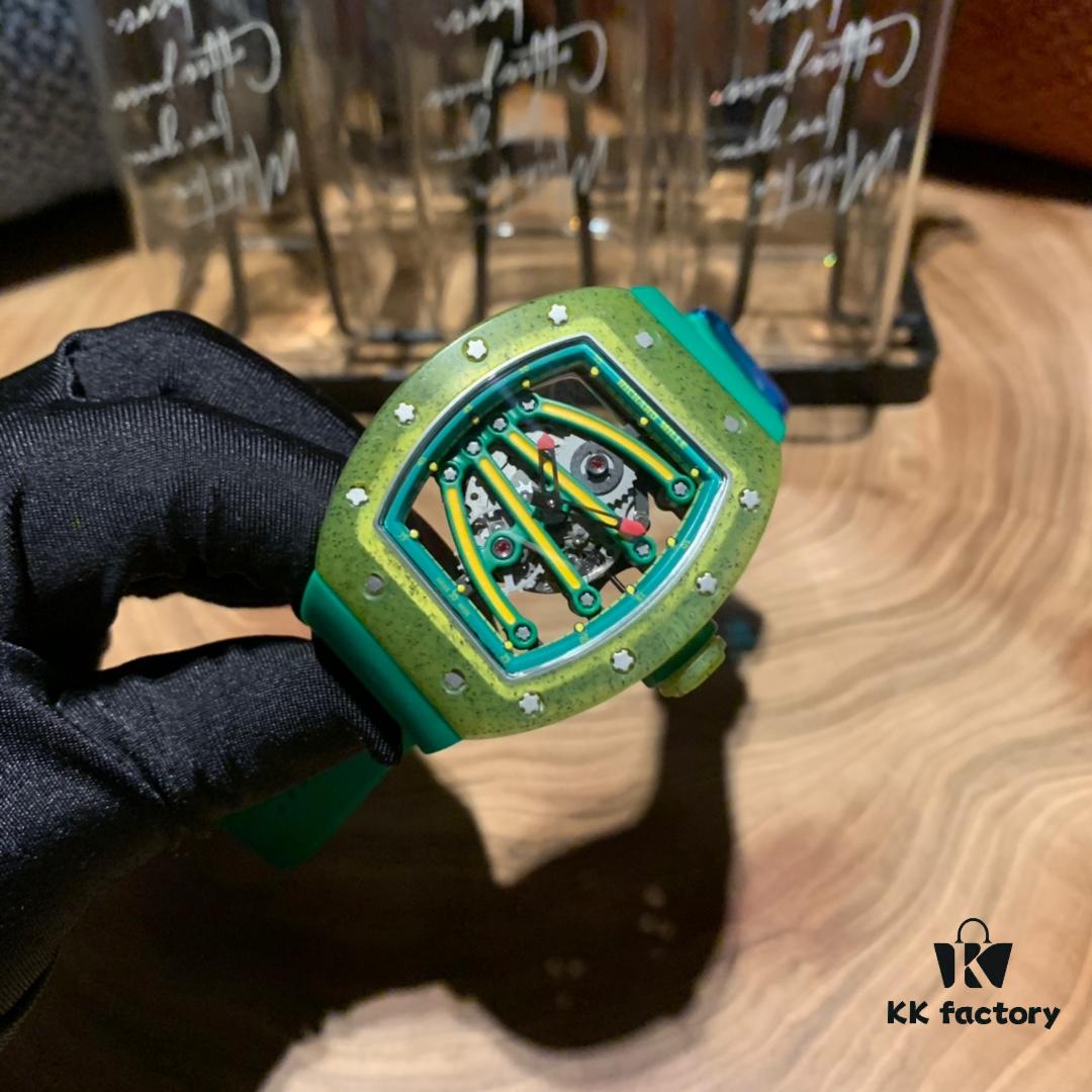 Richard Mille RM59-01 in Imported Green-Yellow Special Polymer, Skeleton Automatic Movement with Mineral Tempered Glass