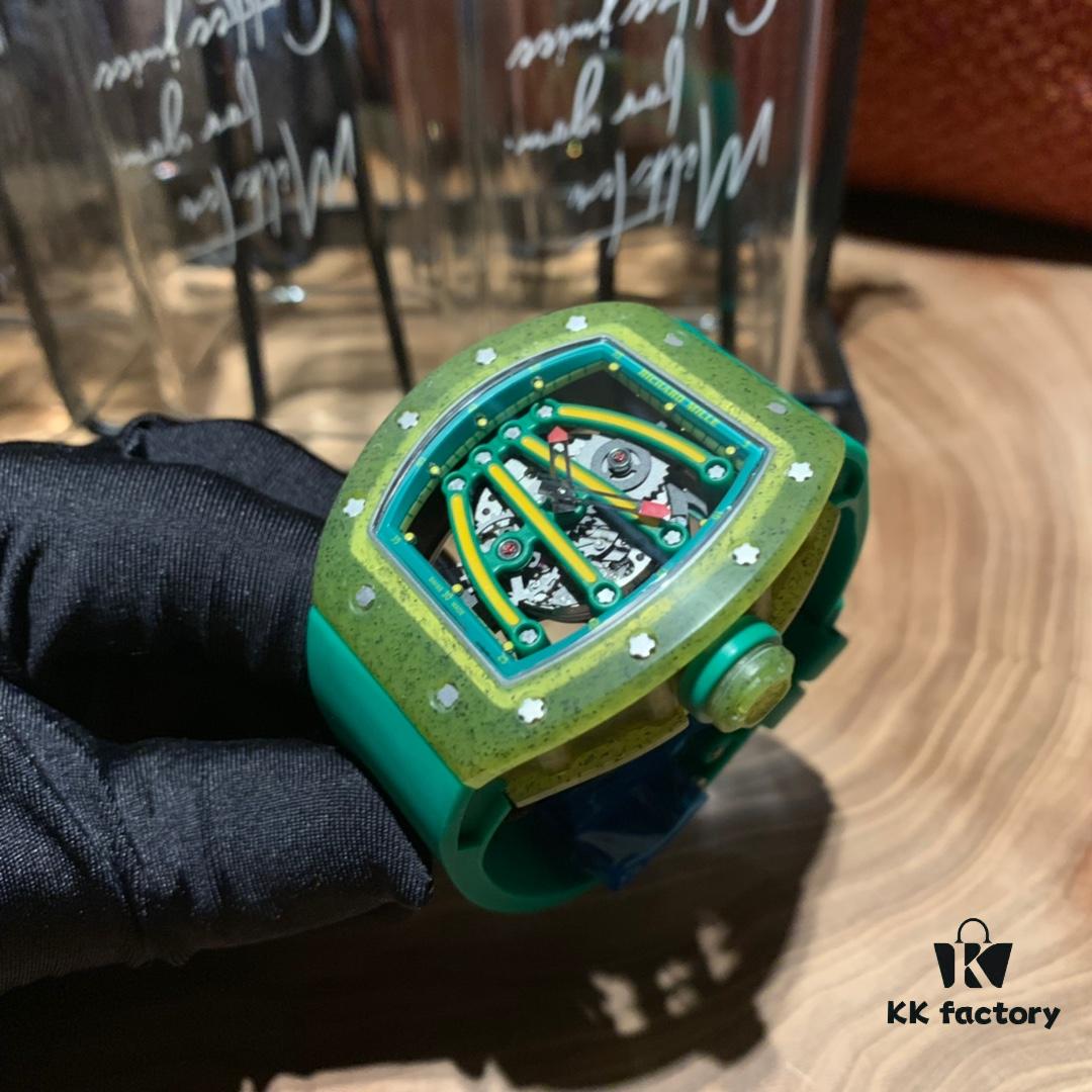 Richard Mille RM59-01 in Imported Green-Yellow Special Polymer, Skeleton Automatic Movement with Mineral Tempered Glass
