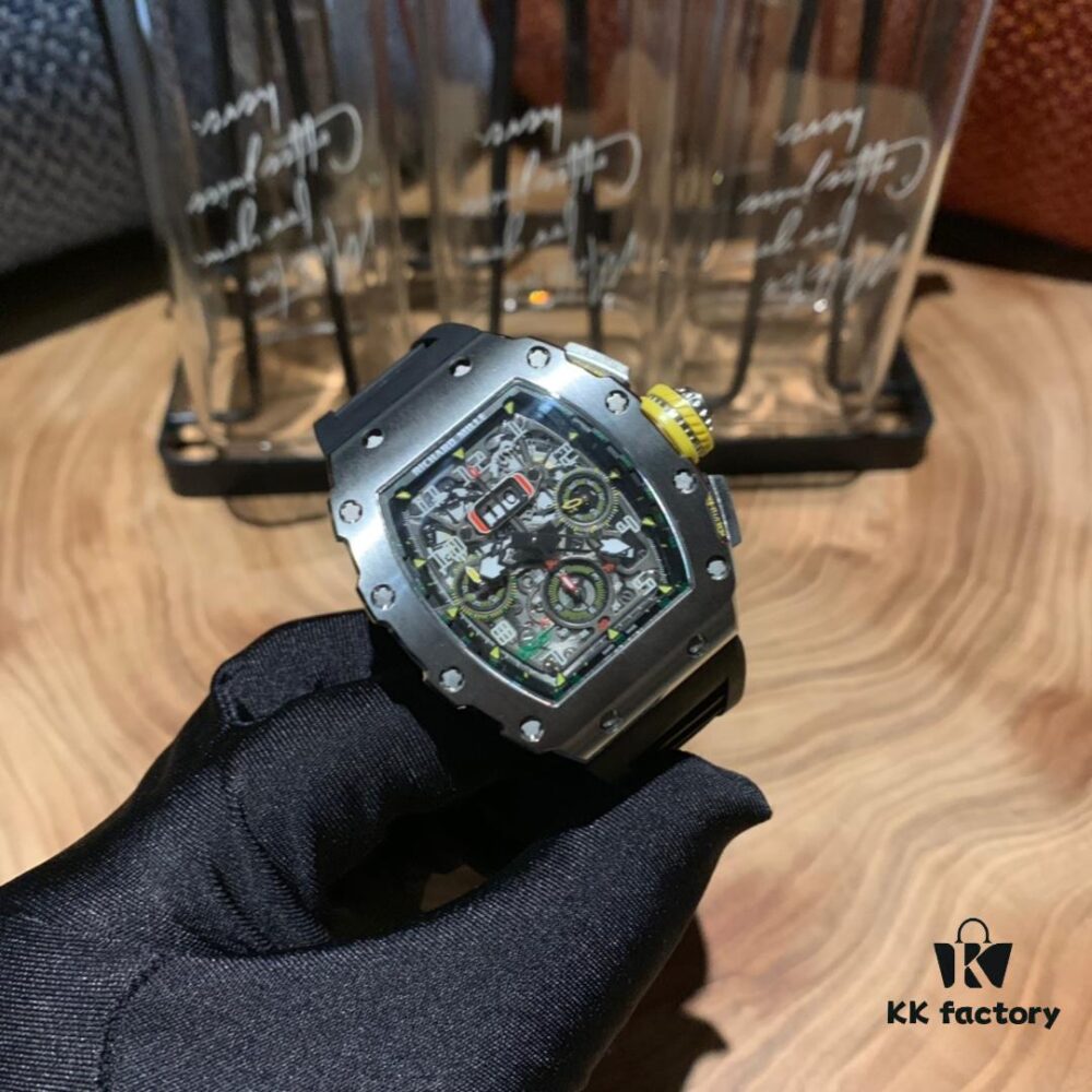 Richard Mille RM011 Elevated to a New Level of Artistry, Perfect Craftsmanship with Large Date Chronograph Flyback/Retour Envol Multi-Function Automatic Mechanical Movement Based on ETA7750