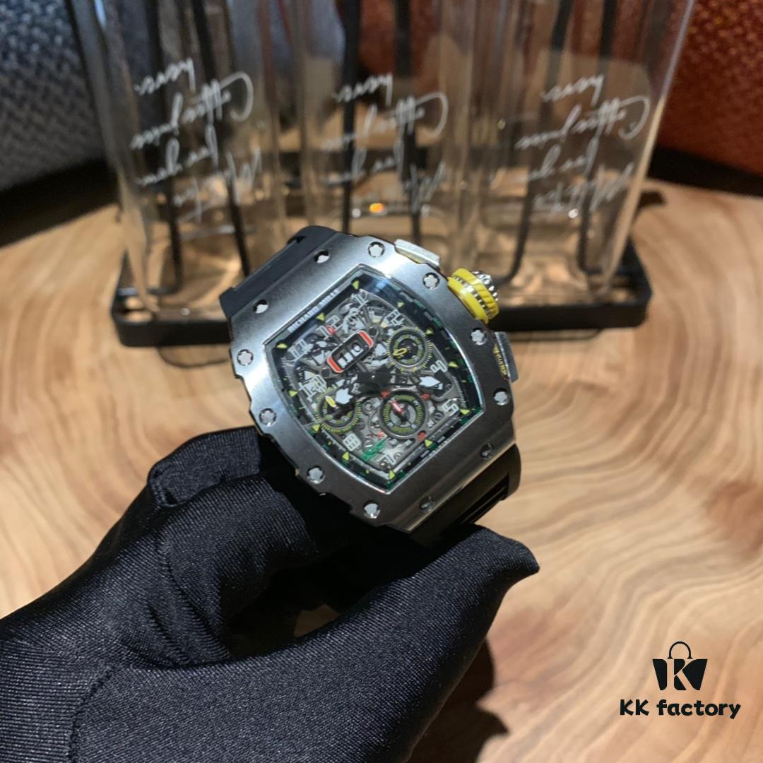 Richard Mille RM011 Elevated to a New Level of Artistry, Perfect Craftsmanship with Large Date Chronograph Flyback/Retour Envol Multi-Function Automatic Mechanical Movement Based on ETA7750