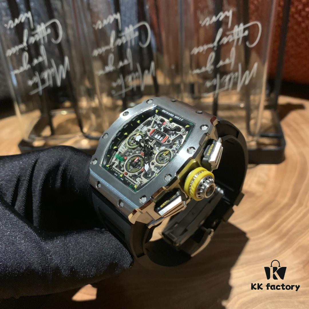 Richard Mille RM011 Elevated to a New Level of Artistry, Perfect Craftsmanship with Large Date Chronograph Flyback/Retour Envol Multi-Function Automatic Mechanical Movement Based on ETA7750