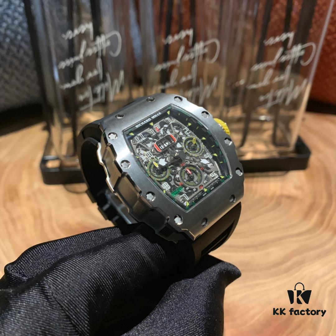 Richard Mille RM011 Elevated to a New Level of Artistry, Perfect Craftsmanship with Large Date Chronograph Flyback/Retour Envol Multi-Function Automatic Mechanical Movement Based on ETA7750