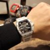 Richard Mille RM61-01 Skeleton Design Never Stops Advancing Beyond Traditional Watchmaking Natural Rubber Genuine Folding Clasp Imported Citizen Mechanical Movement Makes This Watch a Revolutionary Legend in the Wristwatch World