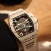 Richard Mille RM61-01 Skeleton Design Never Stops Advancing Beyond Traditional Watchmaking Natural Rubber Genuine Folding Clasp Imported Citizen Mechanical Movement Makes This Watch a Revolutionary Legend in the Wristwatch World