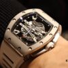 Richard Mille RM61-01 Skeleton Design Never Stops Advancing Beyond Traditional Watchmaking Natural Rubber Genuine Folding Clasp Imported Citizen Mechanical Movement Makes This Watch a Revolutionary Legend in the Wristwatch World