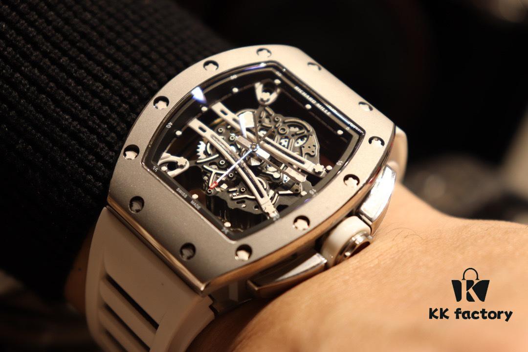 Richard Mille RM61-01 Skeleton Design Never Stops Advancing Beyond Traditional Watchmaking Natural Rubber Genuine Folding Clasp Imported Citizen Mechanical Movement Makes This Watch a Revolutionary Legend in the Wristwatch World