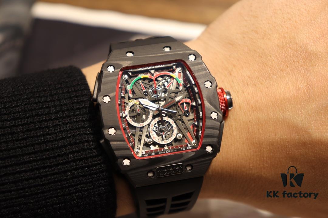 Richard Mille Richard Miller Watch with Carbon Fiber Case, 43*50mm, Waterproof Strap with Original Folding Clasp, Bold and Unique Dial Design for the Individual