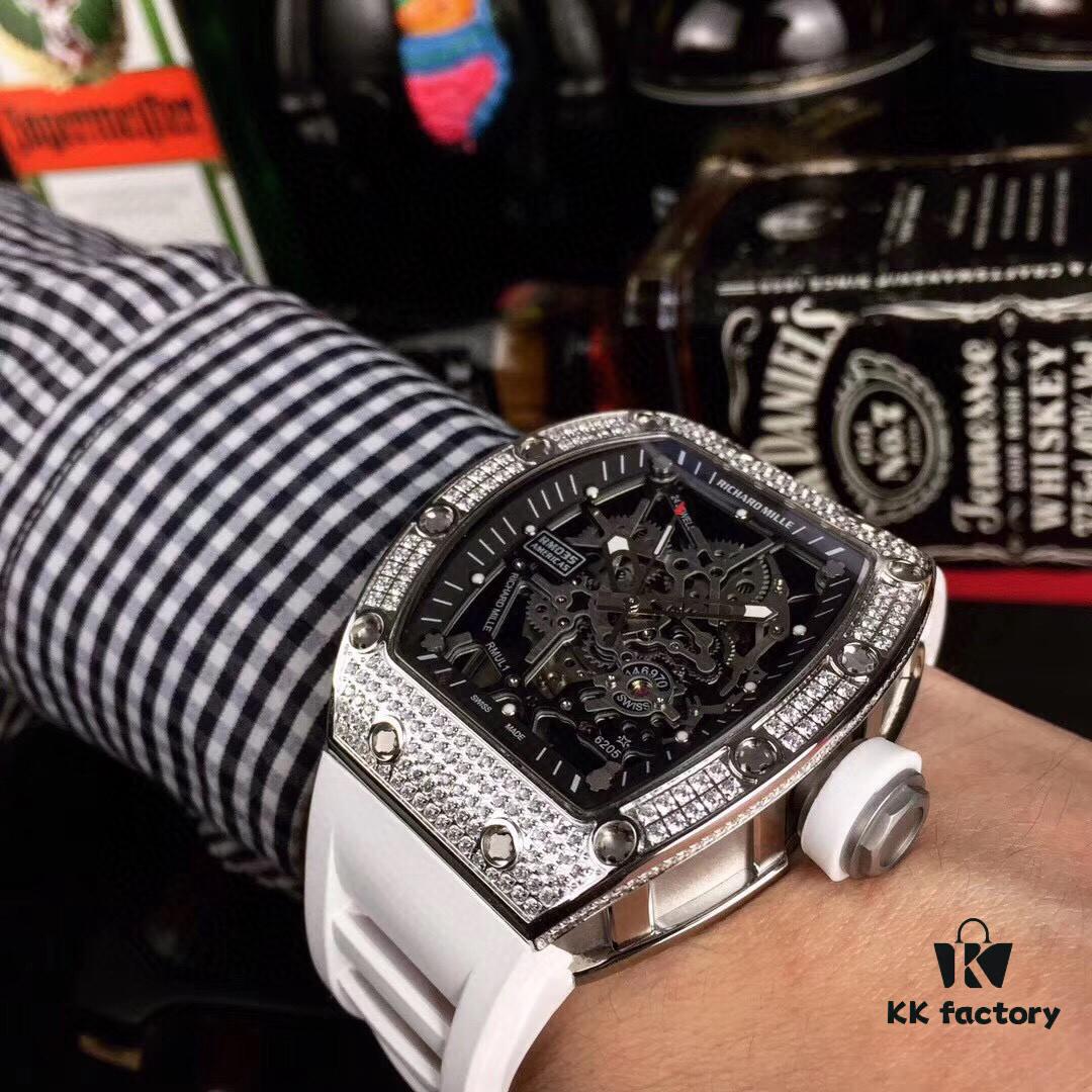 Richard Mille RM035-AMERICA5 Diamond-Paved Case with Anti-Reflective Sapphire Crystal - Premium Replica