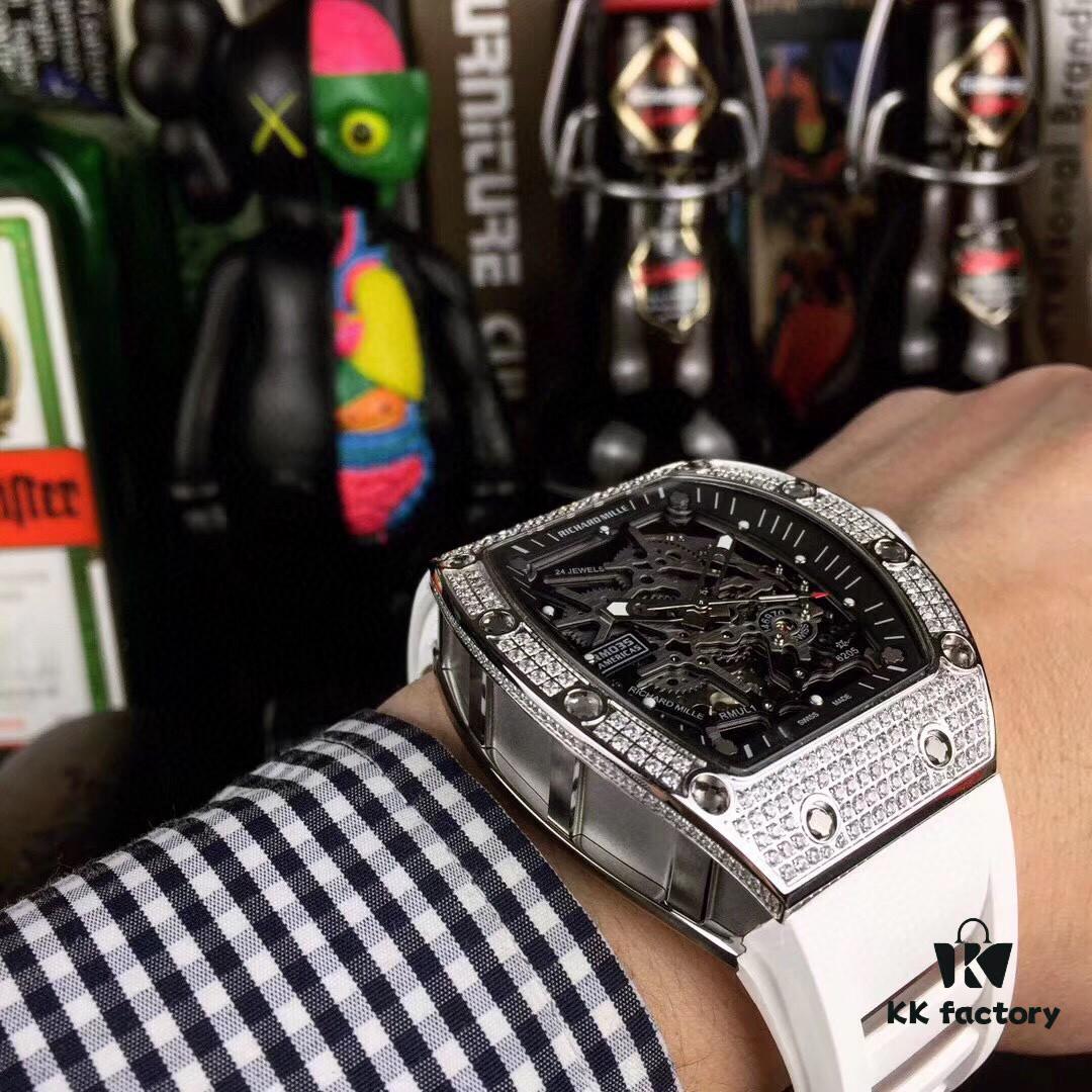 Richard Mille RM035-AMERICA5 Diamond-Paved Case with Anti-Reflective Sapphire Crystal - Premium Replica