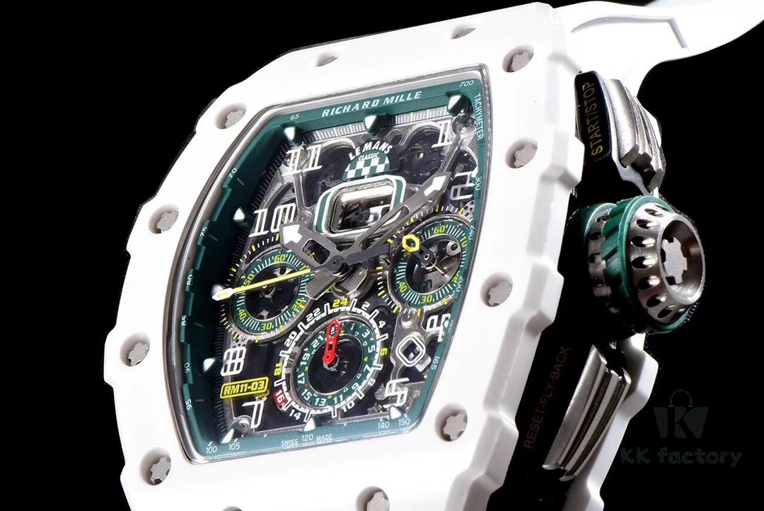 KV Taiwan Factory Masterpiece, Strong Debut: Richard Mille RM011-03LMC Ceramic Watch, Classic Racing Series