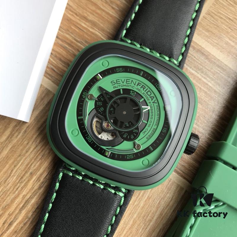 Sevenfriday Automatic Mechanical Men's Watch, Model B-5, Case Size 47*47mm, Factory-Original Components, Comes with Original Retail Box and Factory Rubber Strap